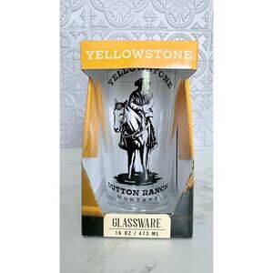 NEW Yellowstone Dutton Ranch 16 Oz Glass Tumbler Pint Cup